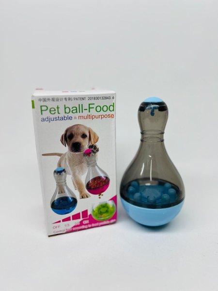 pet ball food  لعبة تفاعلية للقطط ، لعبة تفاعلية لتسرب الطعام، ألعاب إطعام بطيئة، أداة تغذية بهلوان كروية