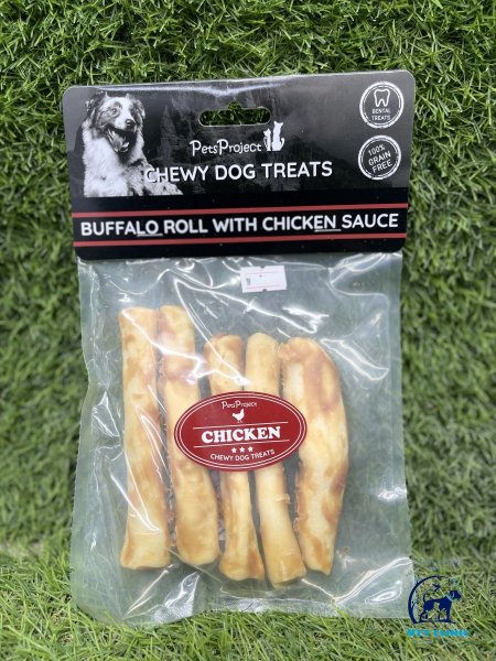 سكريات للكلاب على شكل رول مع الصوص الخاص